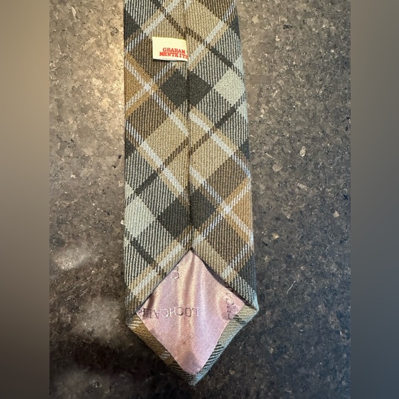 Scottish Tie / Graham Menteith Patterned / 100% New Wool / Made in Scotland - Picture 2 of 5